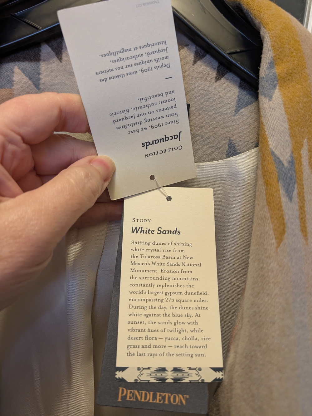 Pendleton Sand Navajo Pattern Short Coat - Picture 8 of 8